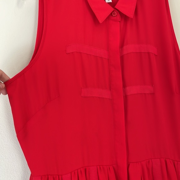 SALE 3 for $15 Red Button Down Dress - Picture 3 of 10